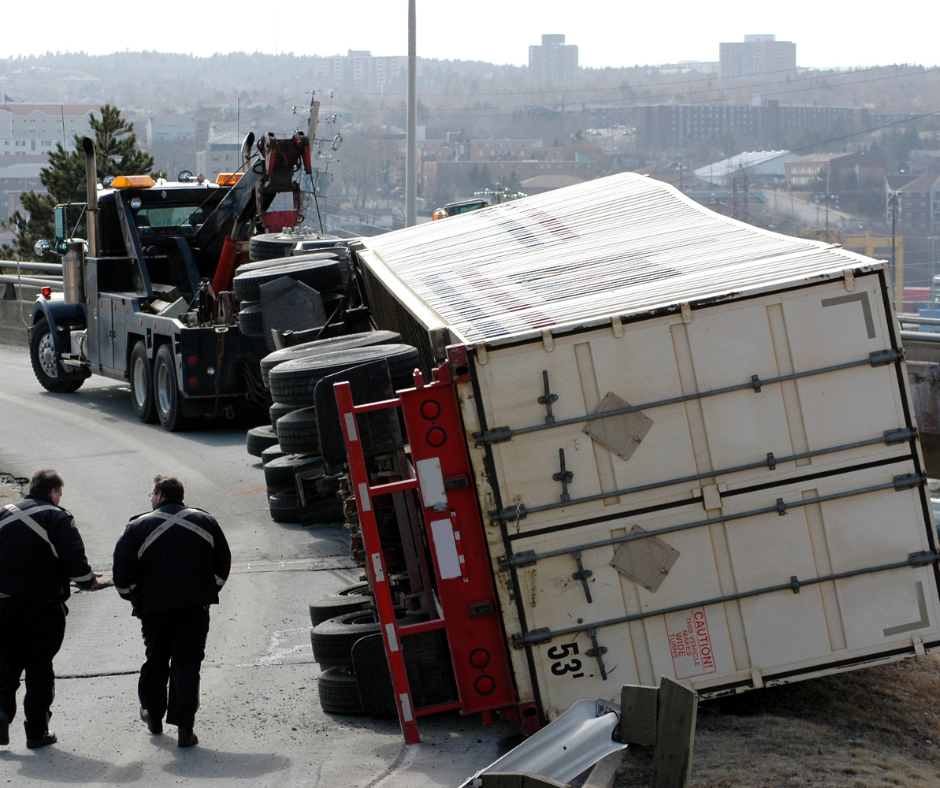 big truck rollover