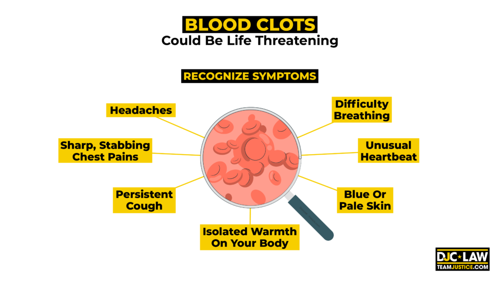 An illustration depicting the dangers of blood clots, emphasizing their potential life-threatening consequences.