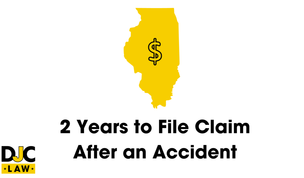 The state of Illinois with a dollar sign inside of it to show that you have to 2 years to file an accident claim in illinois 