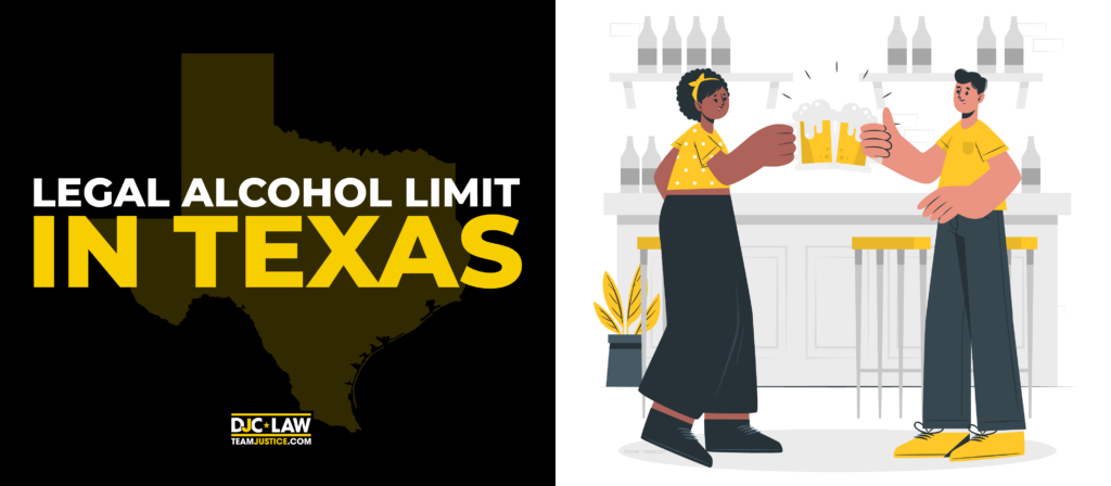 A visual representation of the legal alcohol limit in Texas bars, detailing the acceptable blood alcohol concentration for customers.