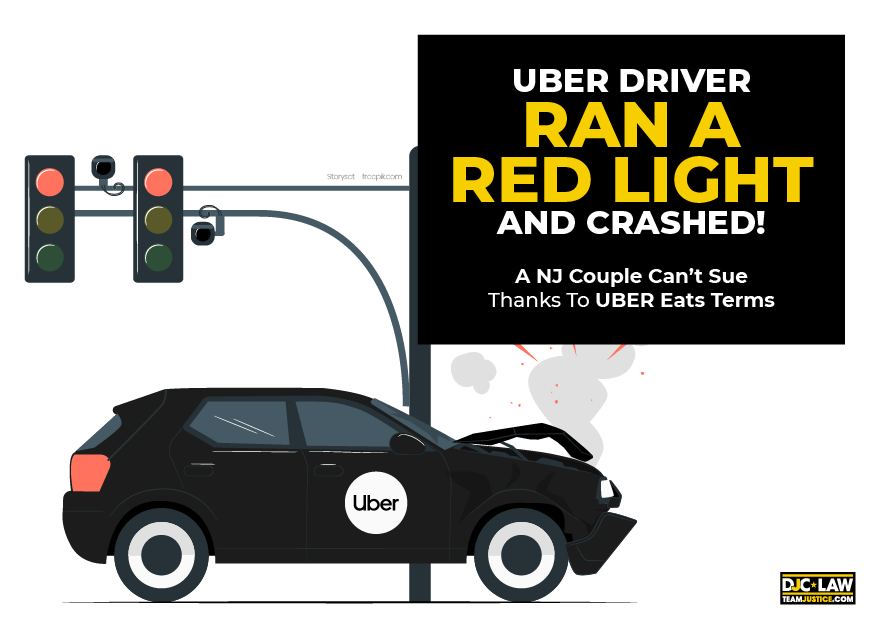 Uber Driver Crashes; NJ Couple's Lawsuit Barred by Uber Eats