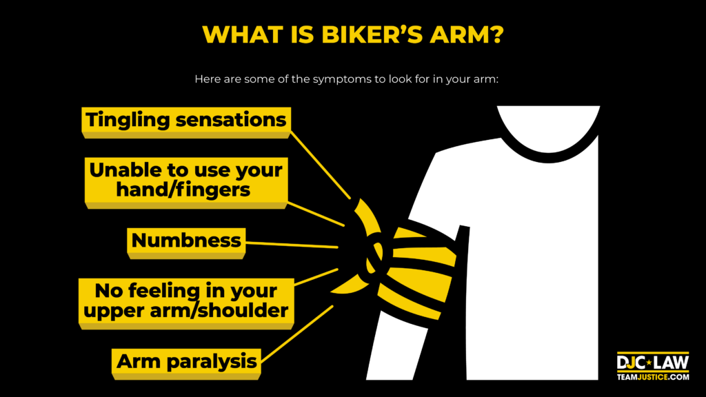 Biker`s arm