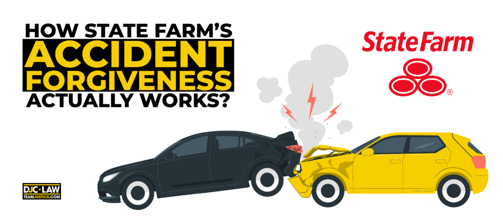 Illustration explaining the mechanics of accident forgiveness in state farm insurance policies.