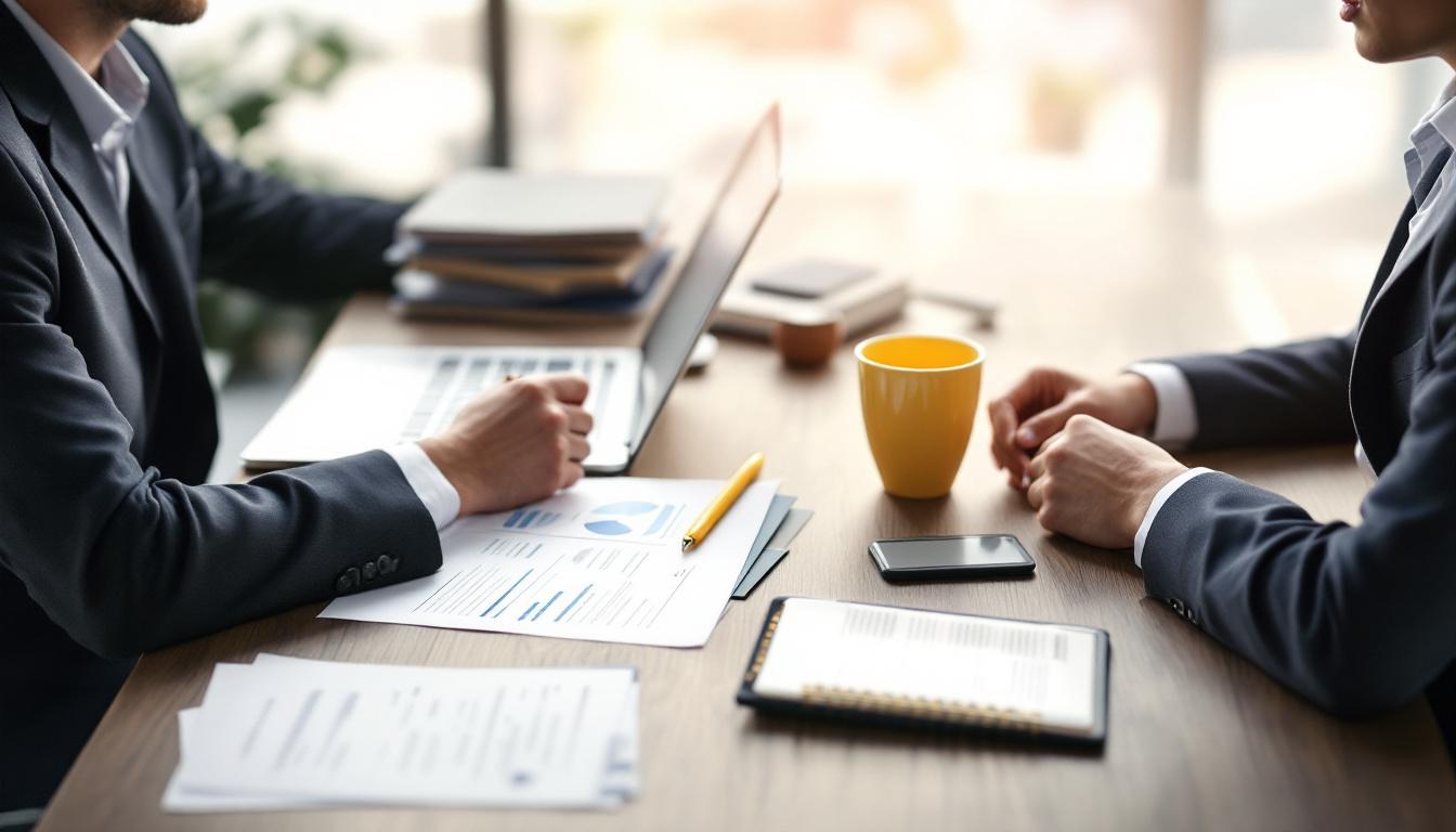 Photorealistic Image Of Two People In Business Sui