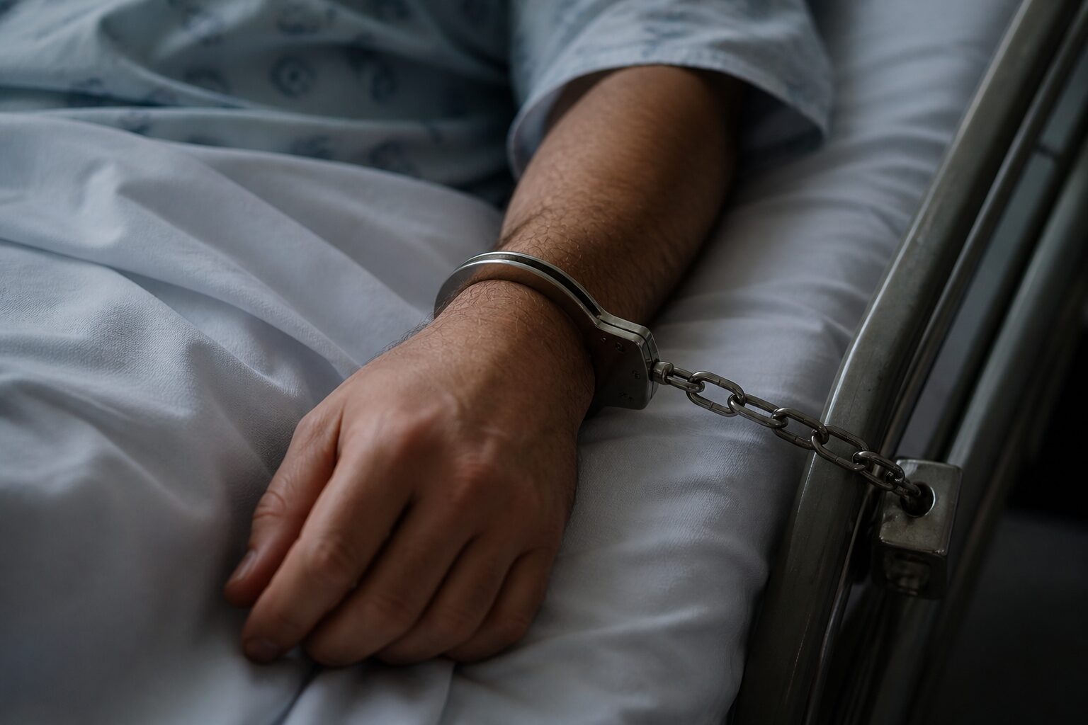 handcuffed bed